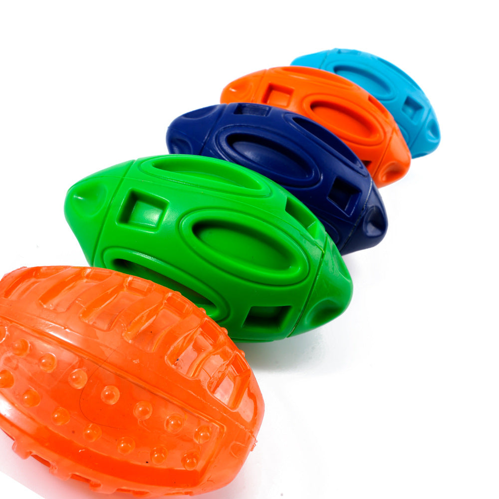 Pet Supplies Dog Toys Rubber Sounding Rugby Wear-Resistant Bite-Resist - image 2