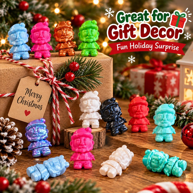 60 Mini Santa Figurines, 3D Printed Christmas Decor - image 5