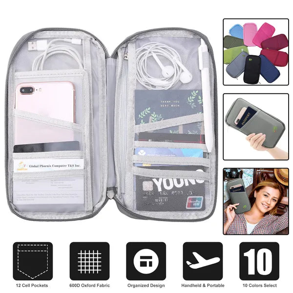 Travel Passport Wallet with 12 Card Slots - image 4