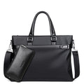 Large Capacity Business Handbag Men's Soft Leather Briefcase - image 1