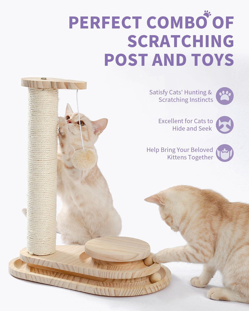 Indoor Cat Soft Scratching Board And Interactive Ball Track Toy Cat Re - image 1