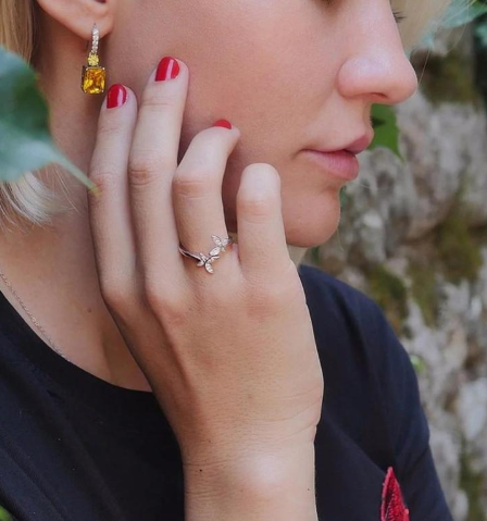 Sterling Silver Adjustable Butterfly Ring - image 6