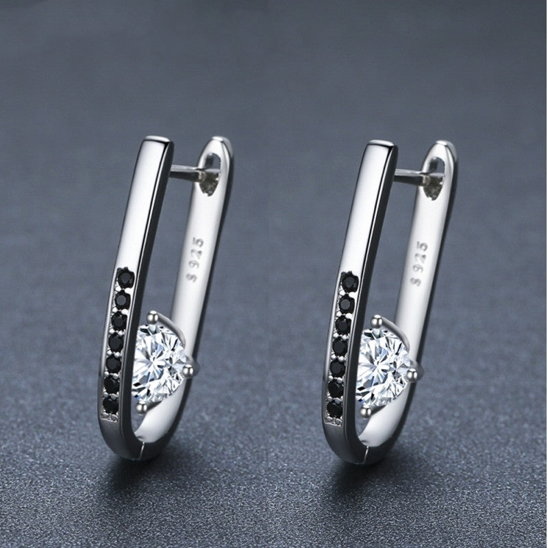 Simple All-matching Graceful Design U-shaped Earrings - image 3