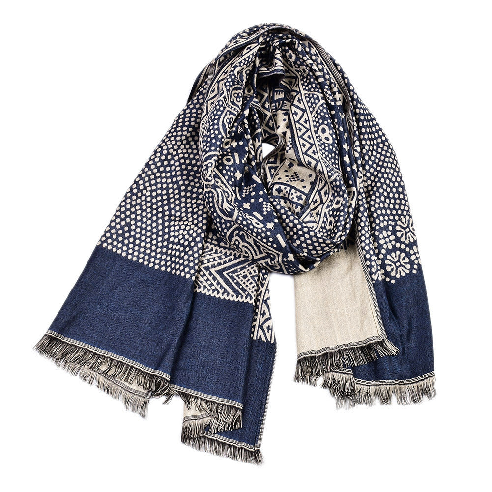 Cotton And Linen Yarn-dyed Scarf Short Beard Ethnic Style - image 8