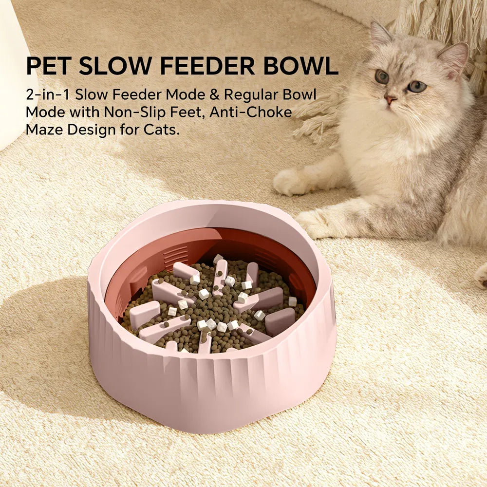 2-in-1 Fast & Slow Feeder Cat Bowl - image 6
