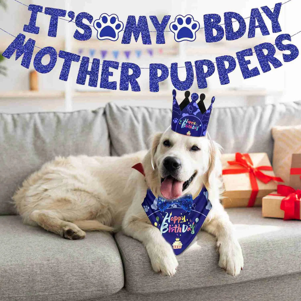 Dog Birthday Bandana & Bow Tie Party Set - image 5