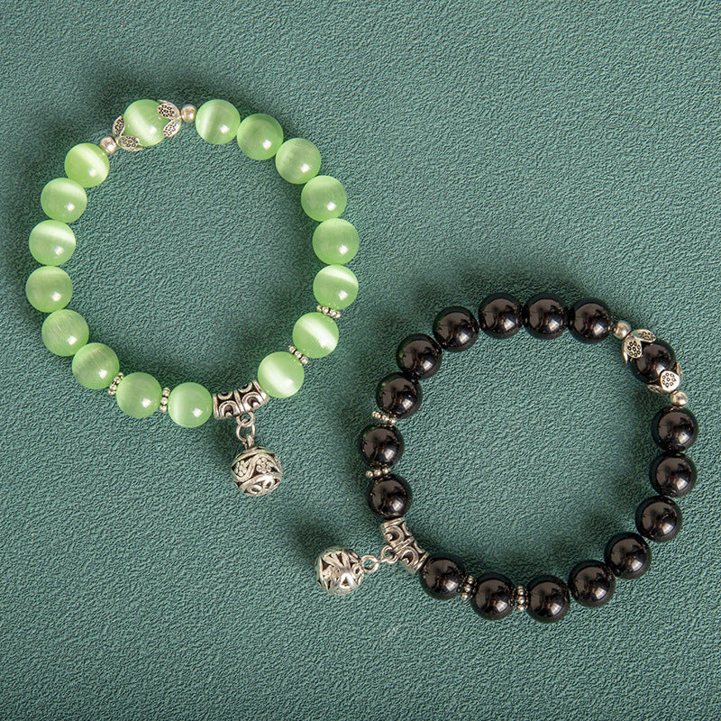 10MM Hollow Ball Korean Style Crystal Opal Beaded Bracelet - image 3