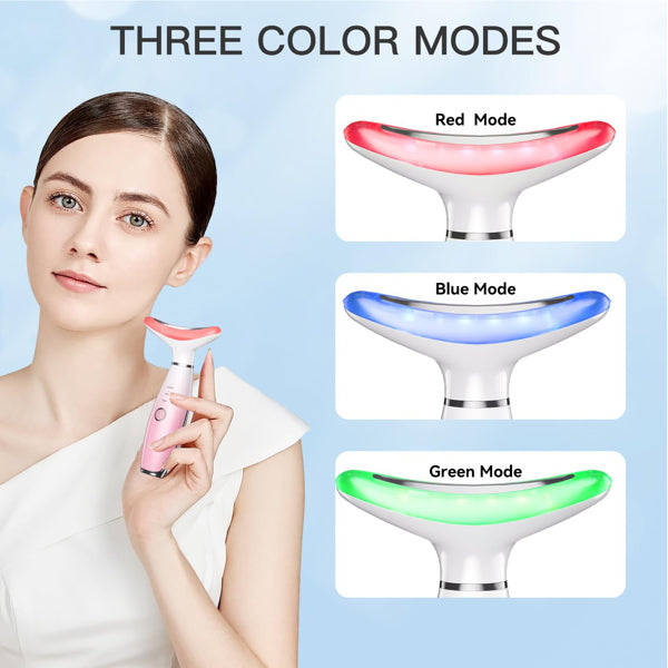 Facial And Neck Massager, Pink Neck Beauty Device - image 1