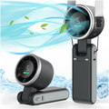 Portable Handheld Turbo Fan, USB-C Rechargeable, 5-Speed Cooling Fan - image 1
