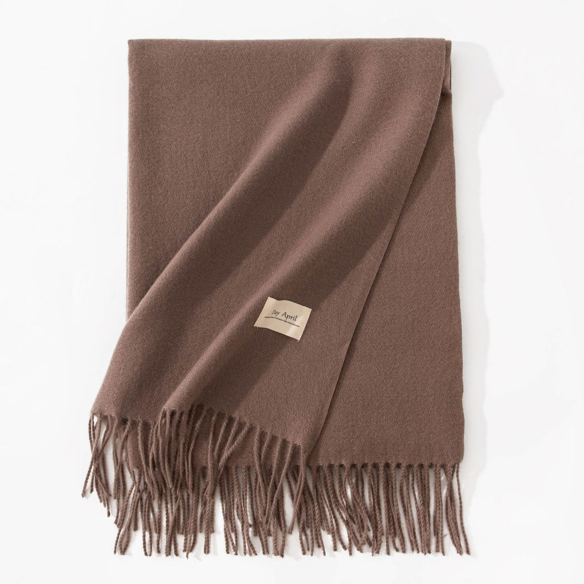 Pure Color Artificial Cashmere Scarf Women's Winter High-grade Shawl - image 10