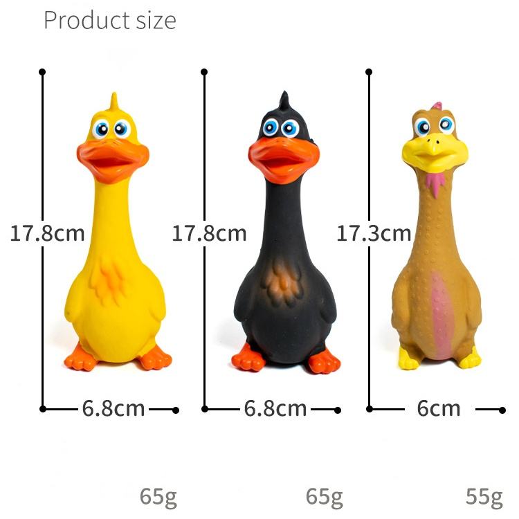 3pcs Latex Screaming Chicken Toys Eco Friendly TPR Pet Squeaky Dog Int - image 3