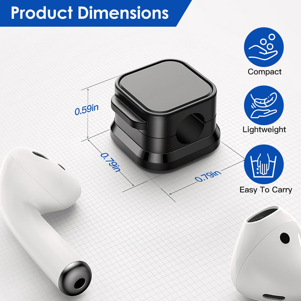 6 Pack Magnetic Cable Clips Magnetic Cord Organizer Adhesive Wire Hold - image 3