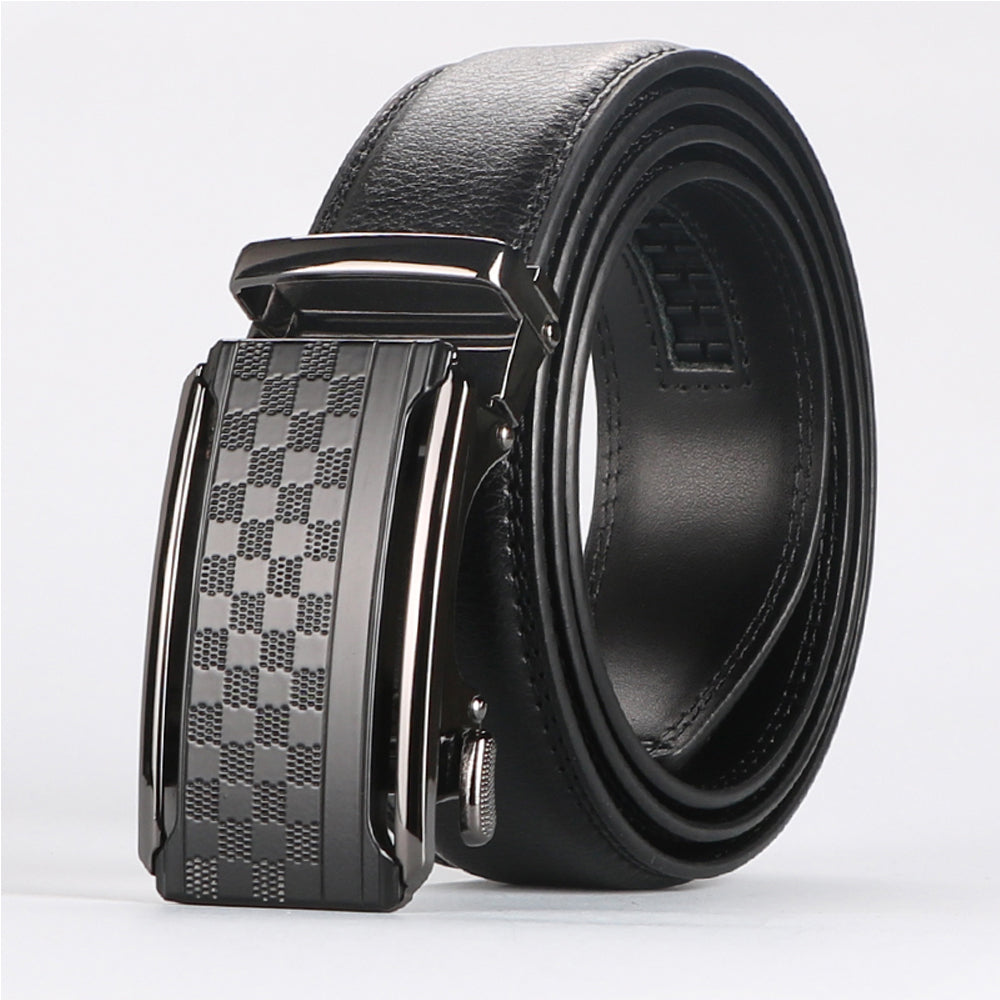 Men Belt Leather Belt For Men With Anti-Scratch Buckle Control Design  - image 9