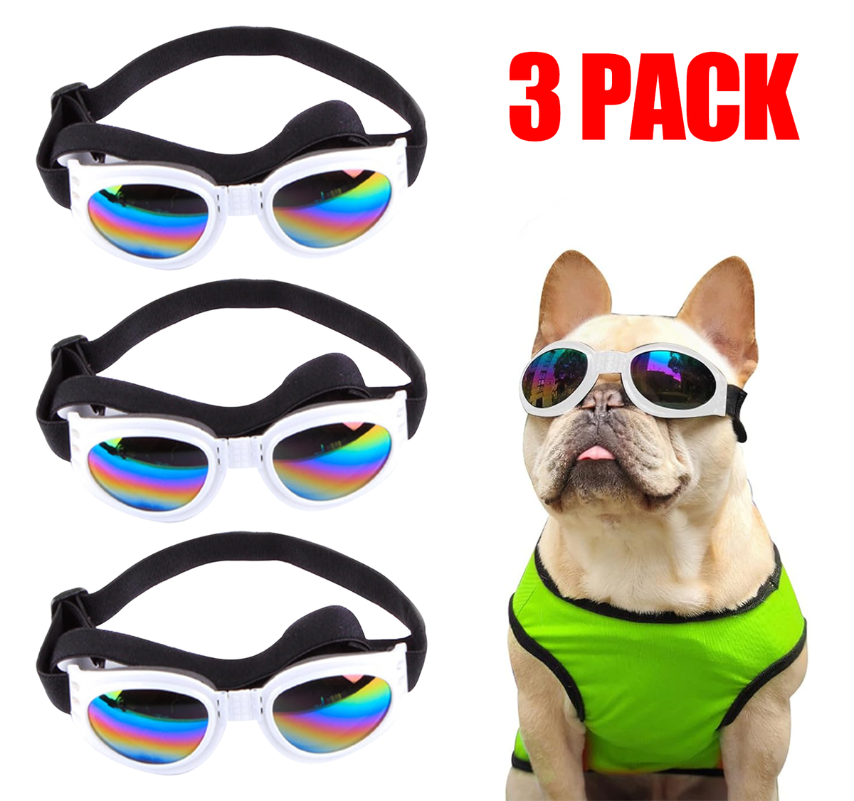 Pet Sunglasses Dog Cat Windproof Glasses Accessories Goggles Small Med - image 1