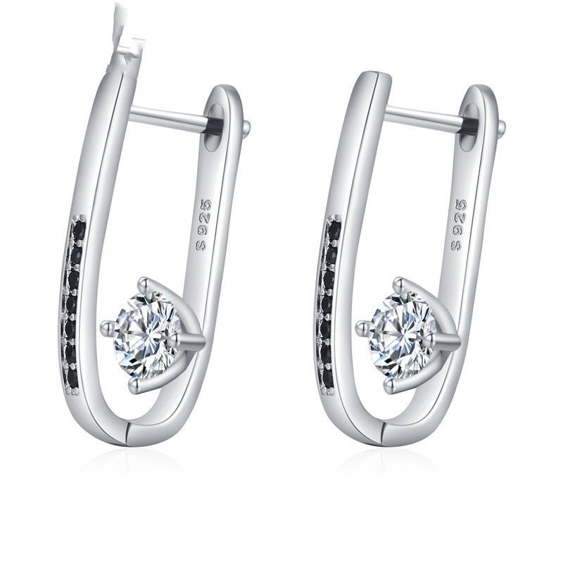 Simple All-matching Graceful Design U-shaped Earrings - image 4