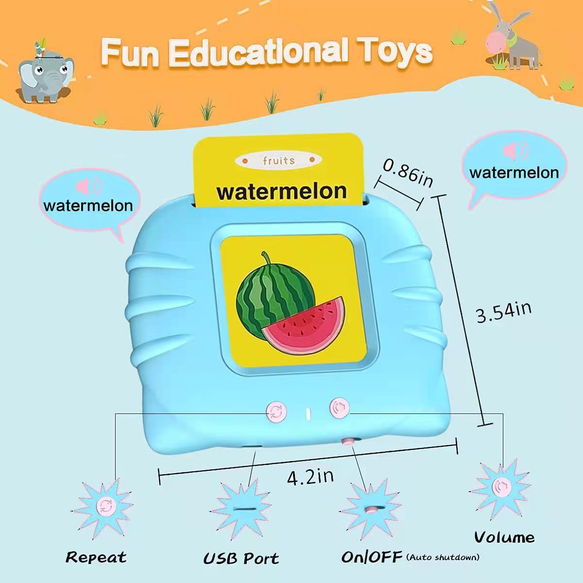 Children's Enlightening Early Education Smart Pure English Card - image 3