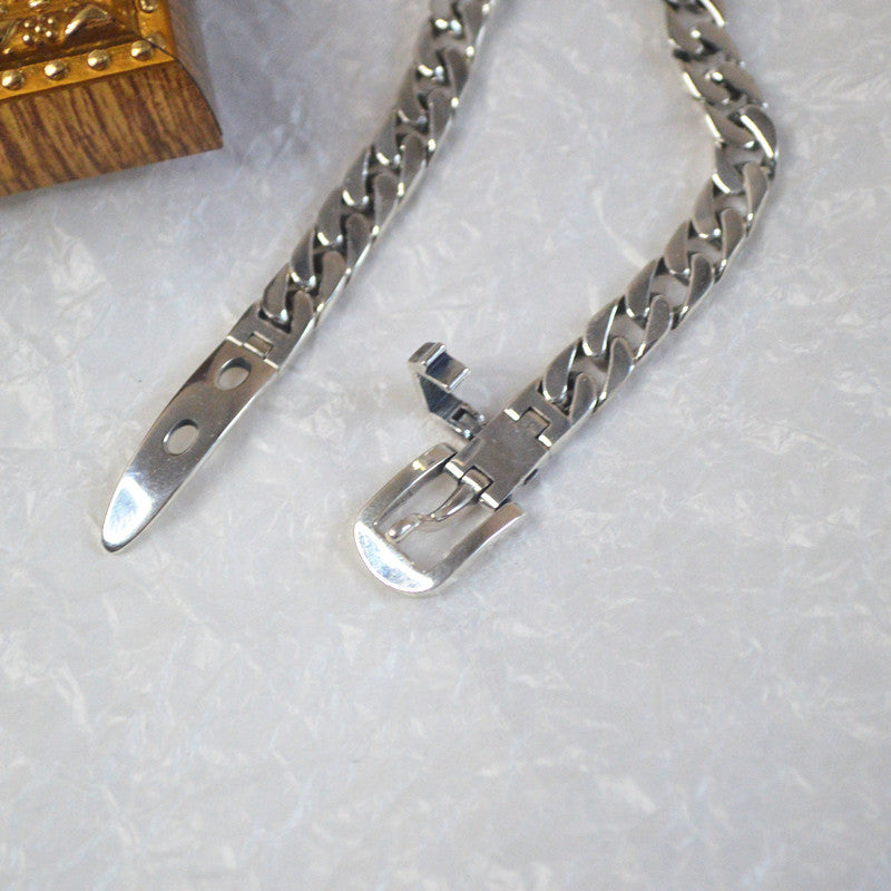 Women's 925 Sterling Silver Chain Belt Bracelet - image 5