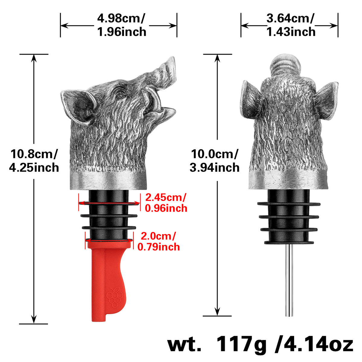 Wild Boar Head Wine Pourer & Stopper - image 8