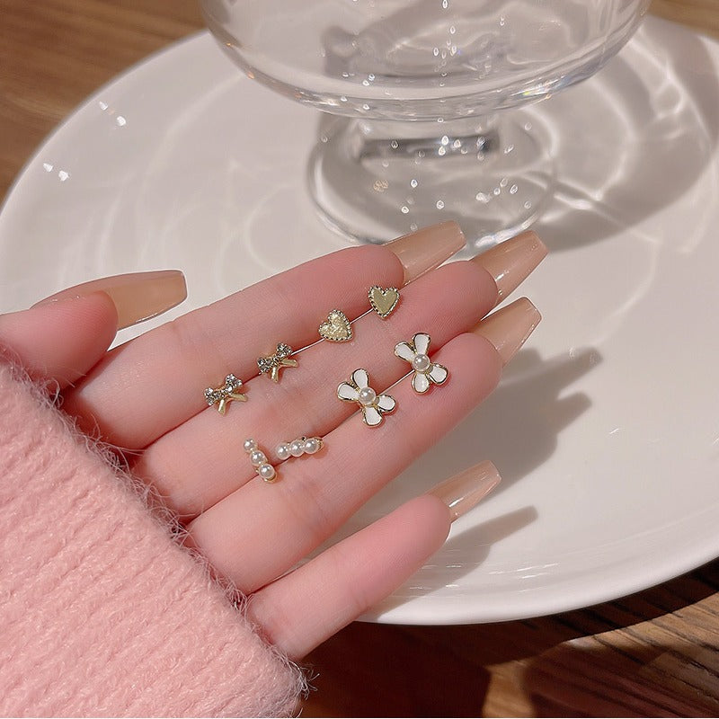 6 Pairs Simple Stud Earrings Set - image 4