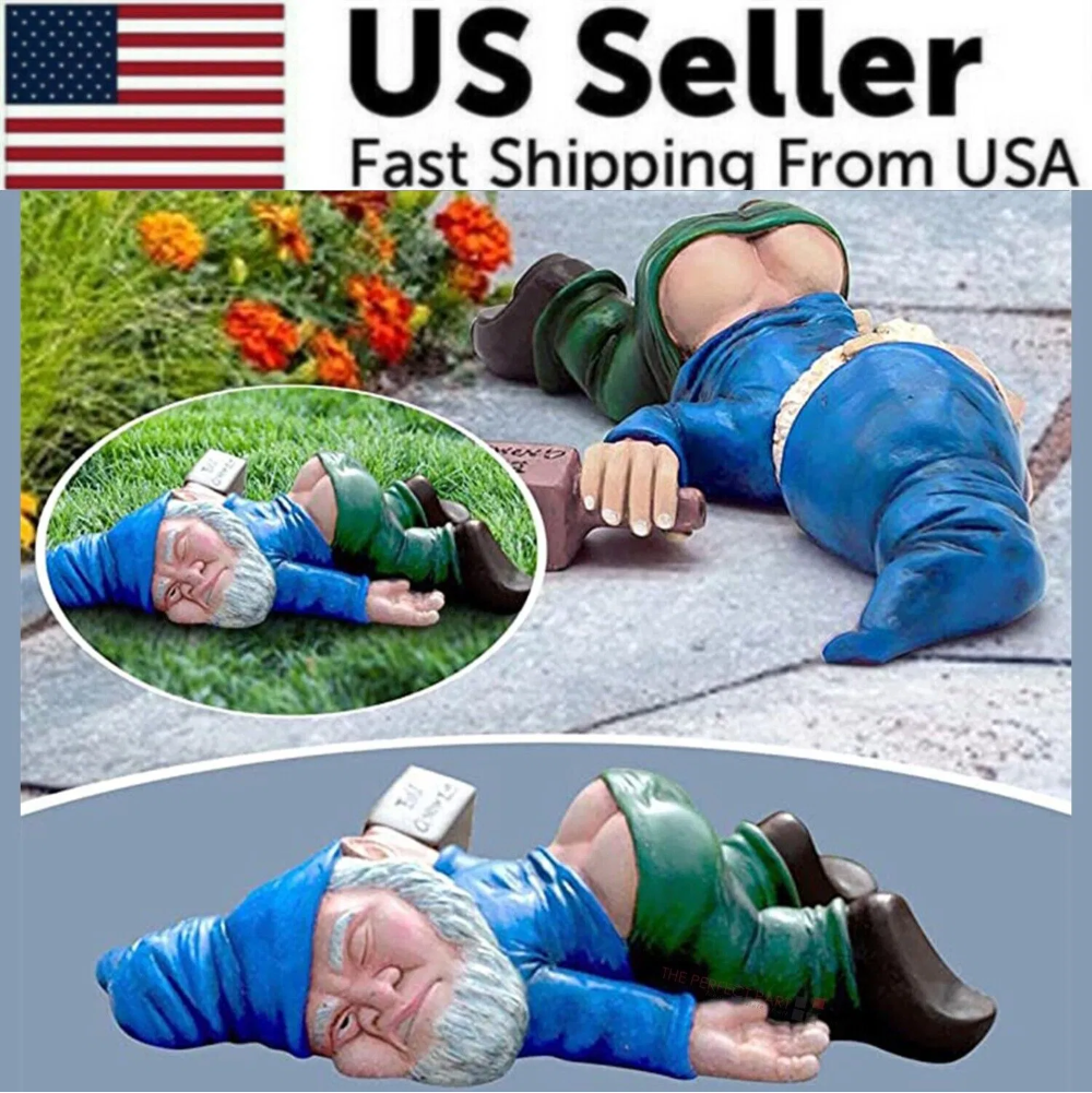 Drunk Garden Gnome Decoration Drunken Ornament Decor Yard Patio Lawn - image 2