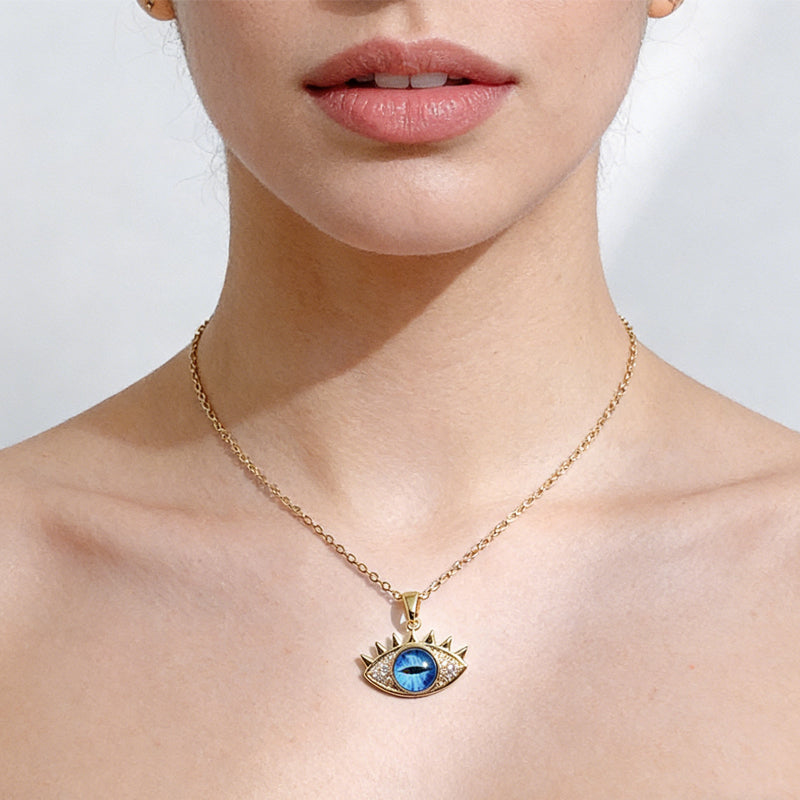 Evil Eye Hamsa Hand Pendant Necklace - image 1