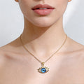 Evil Eye Hamsa Hand Pendant Necklace - image 1