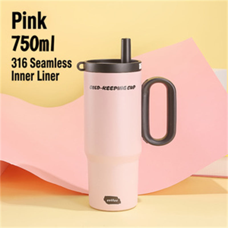 26oz Insulated Tumbler with Handle & Straw - image 9