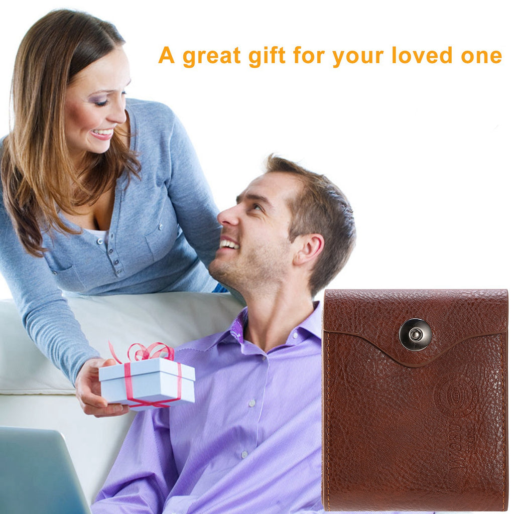 Men's Slim PU Leather Wallet with 2 ID Windows & Coin Pocket - image 3