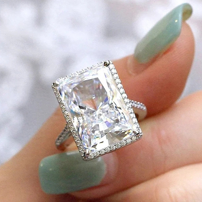 Bright Rectangular Eye-catching Ring Fashion Simple - image 3