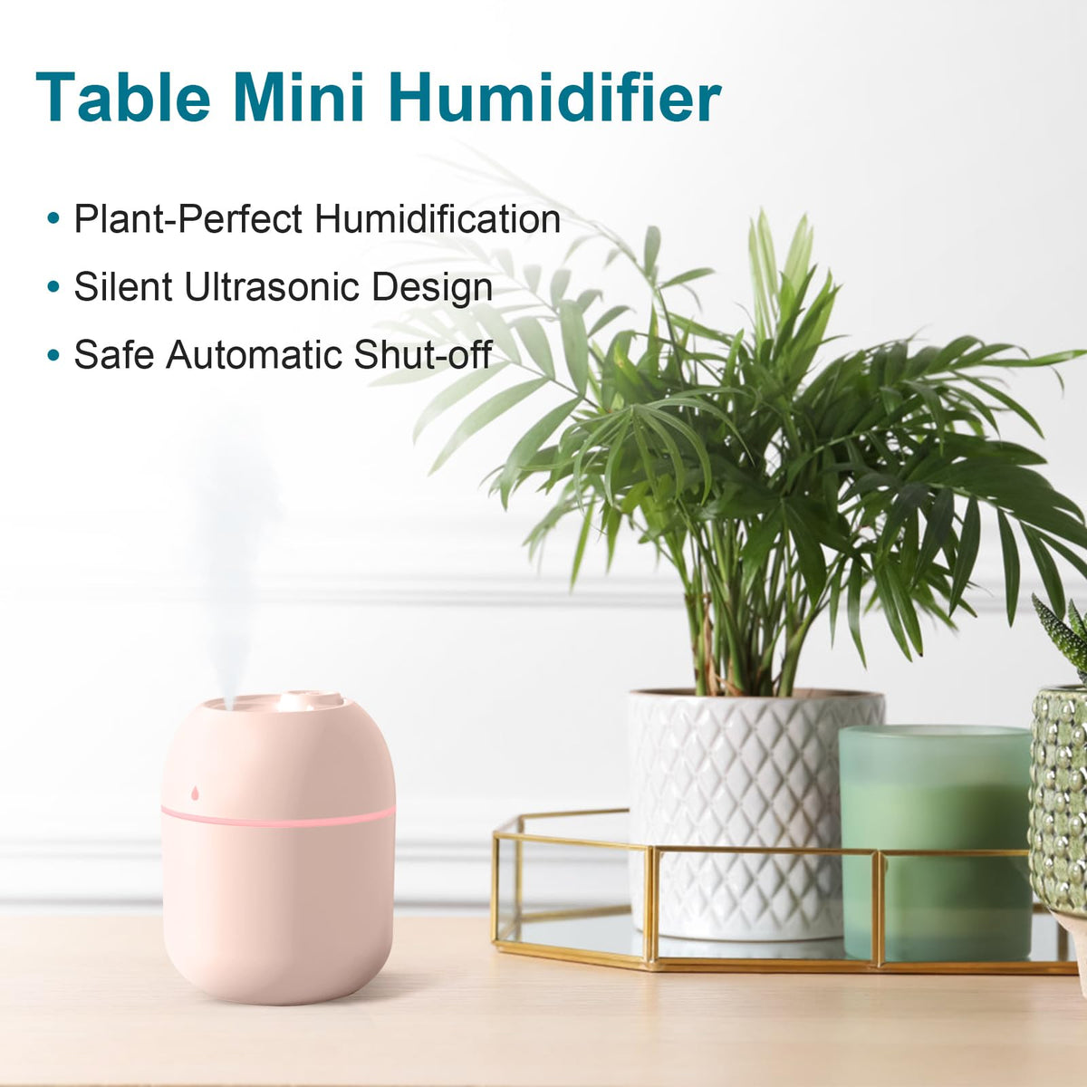 Portable Mini Humidifier 220ml Small Cool Mist Humidifier USB Personal - image 1
