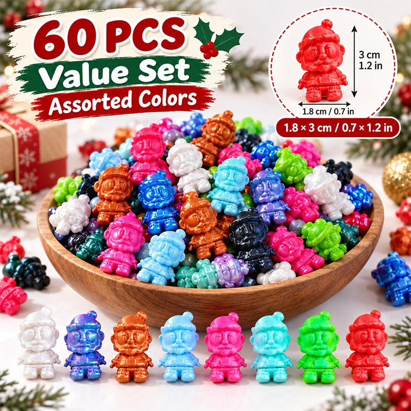 60 Mini Santa Figurines, 3D Printed Christmas Decor - image 4