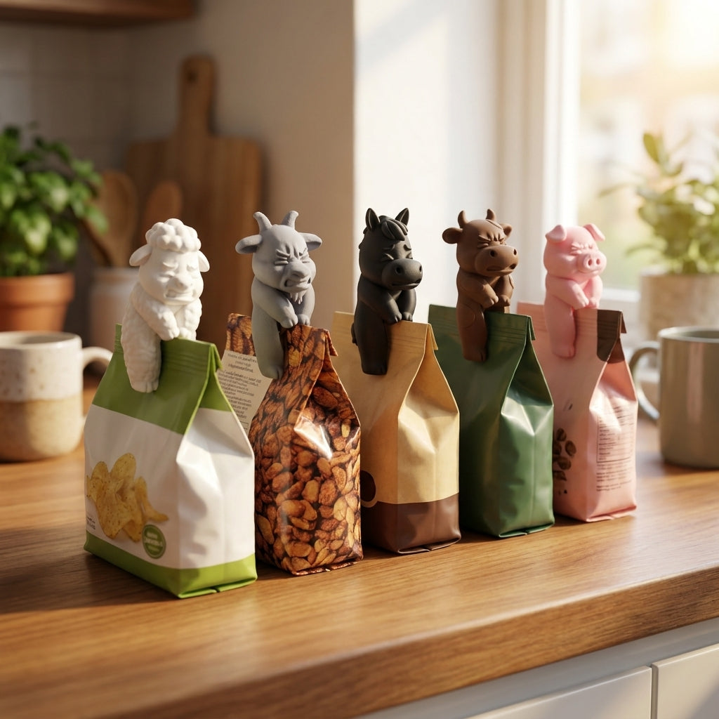 Cute Farm Animal Bag Clip, 3D Printed Snack Bag Sealing Clip - image 4