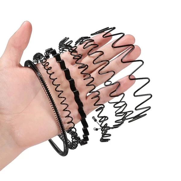 6-Piece Metal Wave Hoop Headband Set - image 6