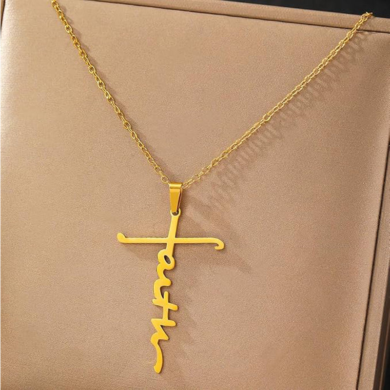 4-Piece Faith Cross Pendant Necklace Set - image 2