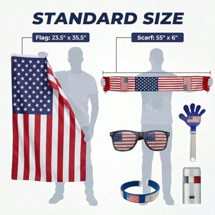 6-Piece Soccer Fan Cheer Kit - image 1