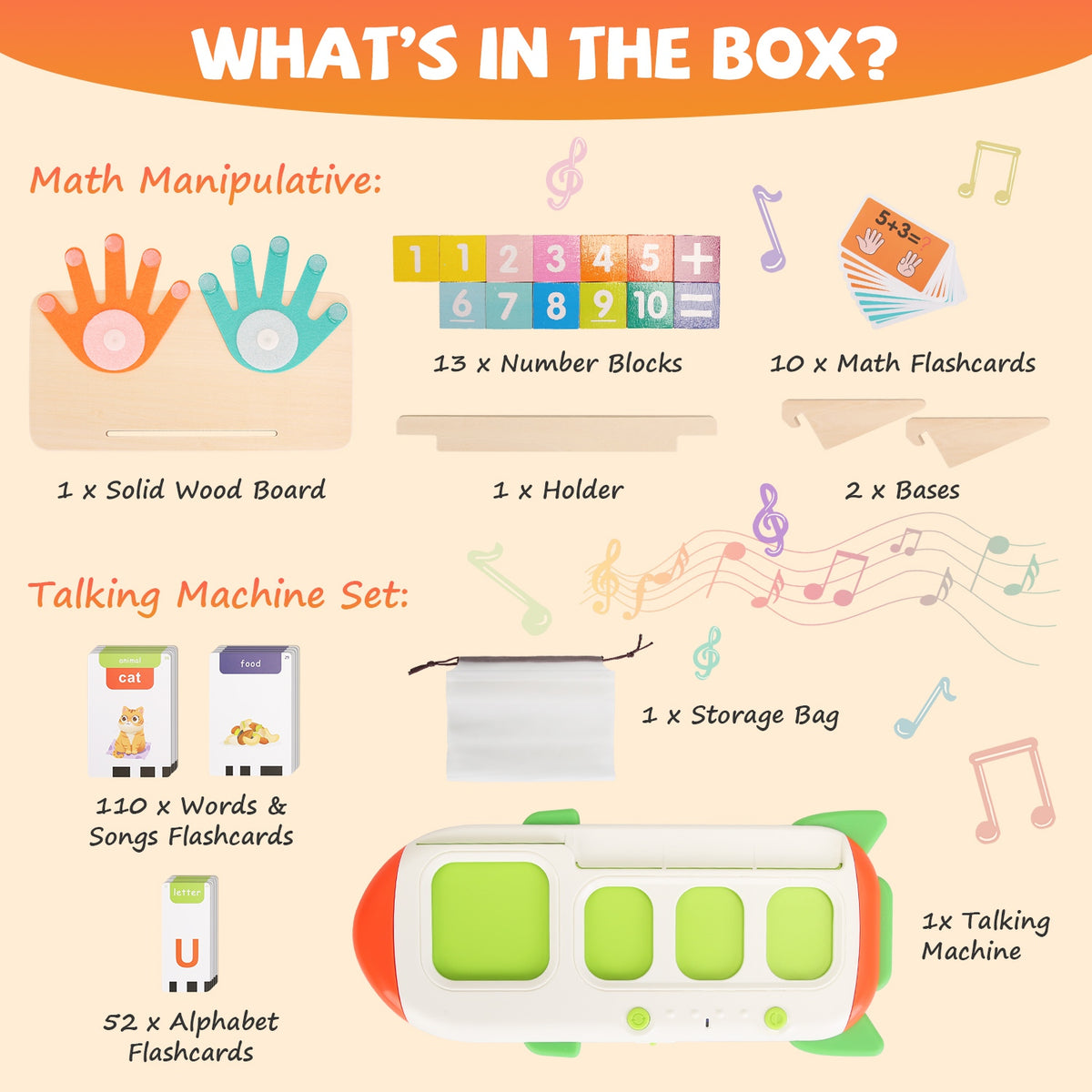 Talking Flash Cards And Finger Counting Math Board Interactive Learnin - image 3