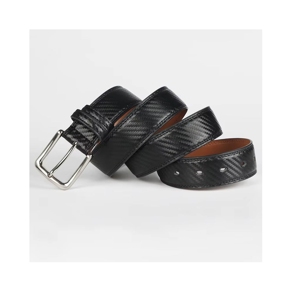 Genuine Business Leather Belt For Men Or BOY Swivel Pin Buckle Casual  - image 3
