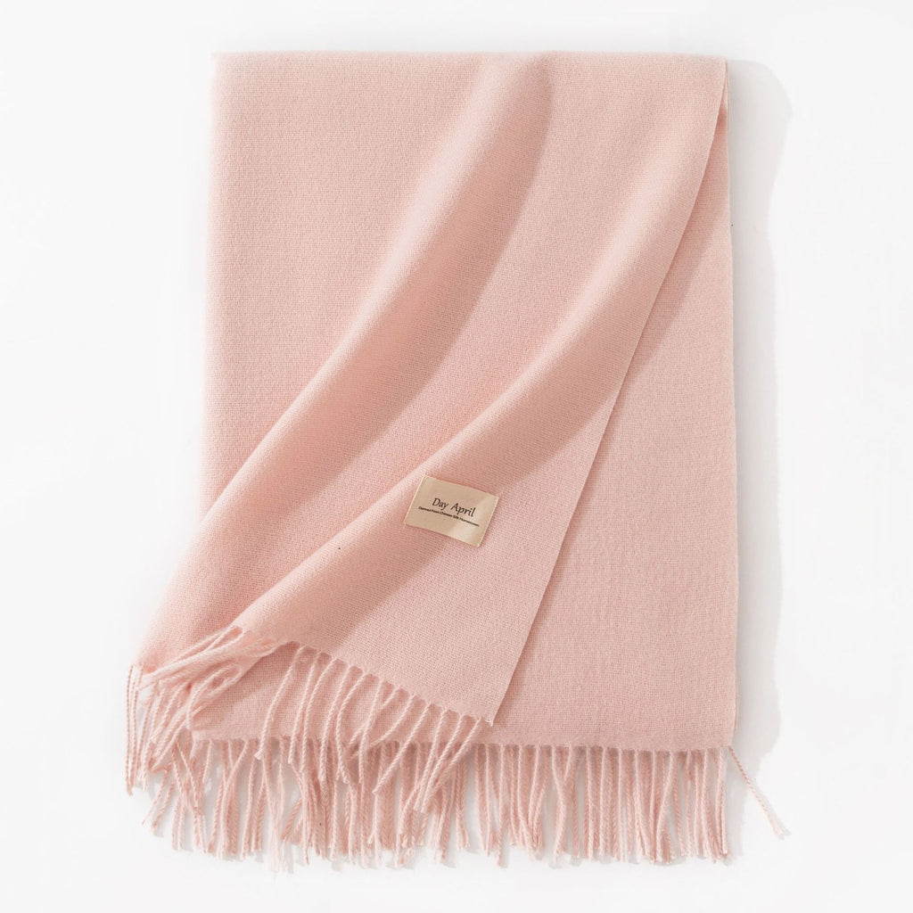Pure Color Artificial Cashmere Scarf Women's Winter High-grade Shawl - image 5