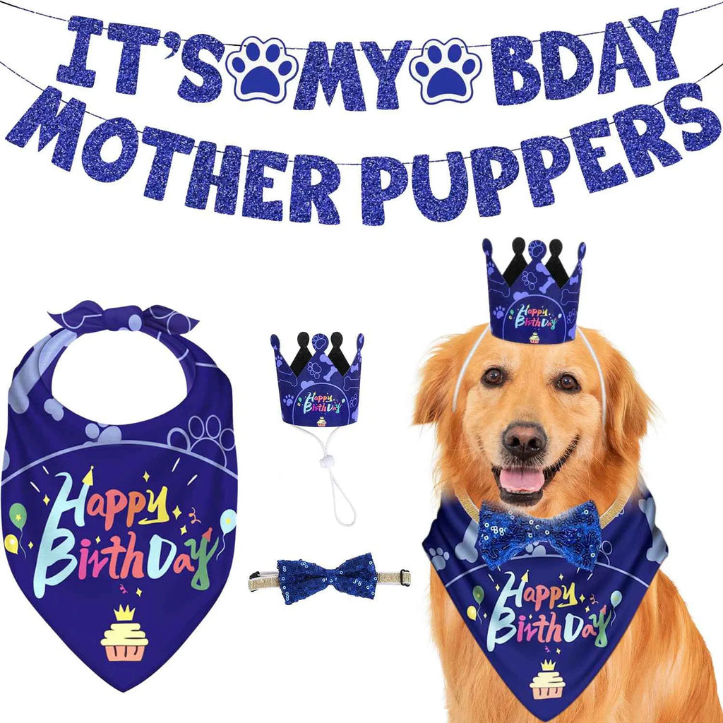 Dog Birthday Bandana & Bow Tie Party Set - image 2