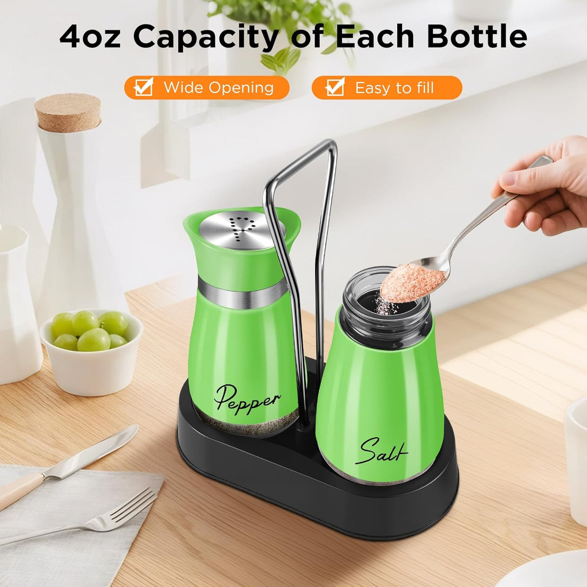 Salt And Pepper Shakers Set - Salt Containers For Gifts, Kitchen Decor - image 6