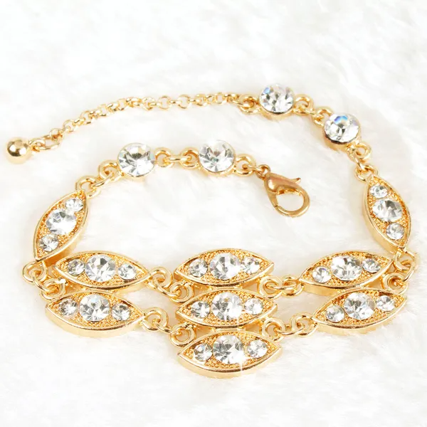 Gold-Tone Rhinestone Bracelet - image 5