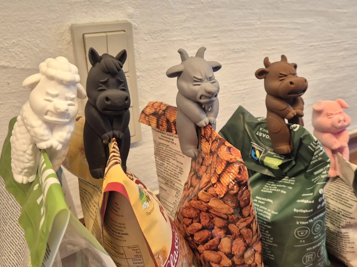 Cute Farm Animal Bag Clip, 3D Printed Snack Bag Sealing Clip - image 5