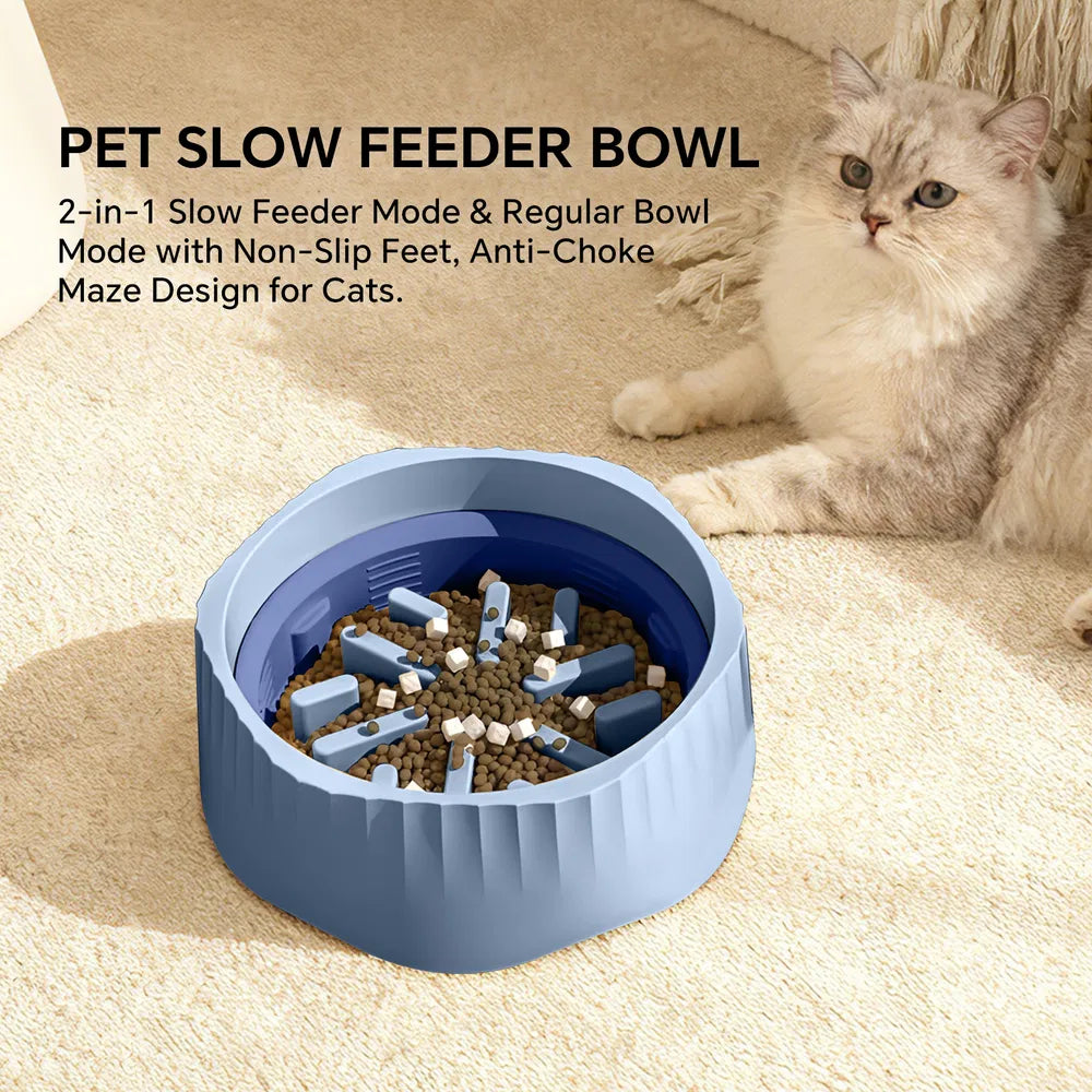 2-in-1 Fast & Slow Feeder Cat Bowl - image 9
