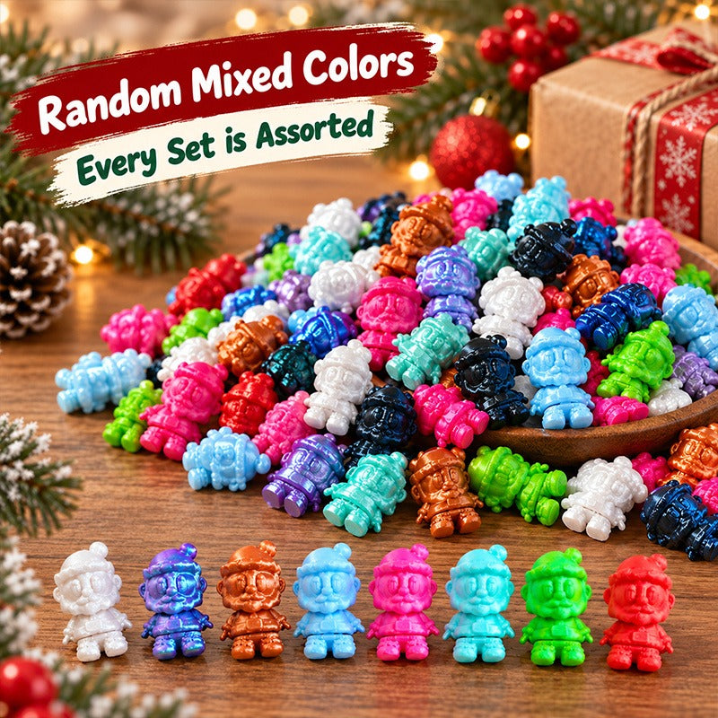 60 Mini Santa Figurines, 3D Printed Christmas Decor - image 3