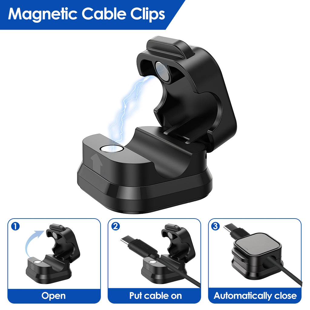 6 Pack Magnetic Cable Clips Magnetic Cord Organizer Adhesive Wire Hold - image 1