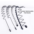 6-Piece Metal Wave Hoop Headband Set - image 1