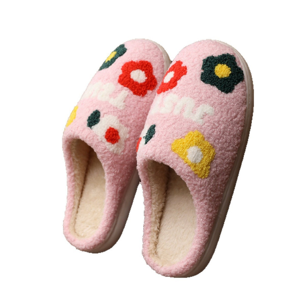 Lady's Flower Slippers Indoor Soft Bottom Cotton Slippers - image 7
