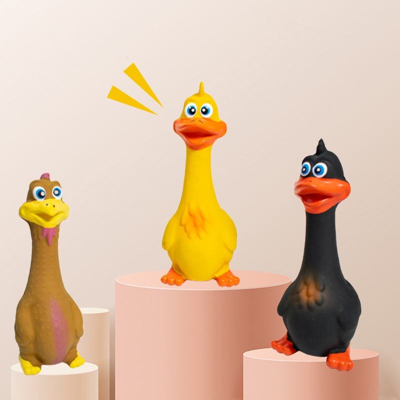 3pcs Latex Screaming Chicken Toys Eco Friendly TPR Pet Squeaky Dog Int - image 4