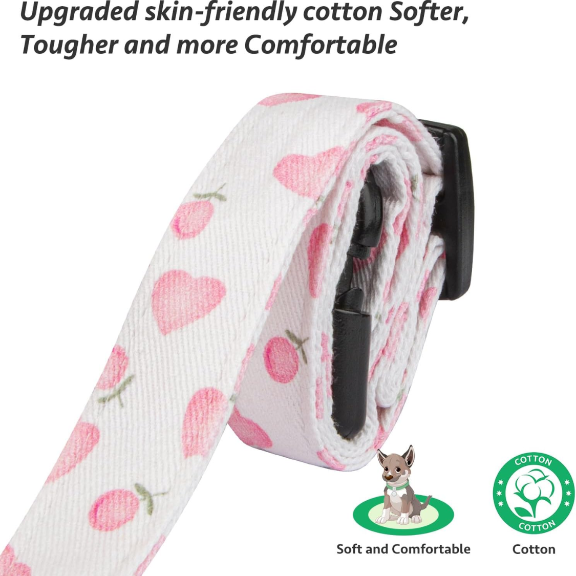 Pink Heart Dog Collar with Pendant - image 2