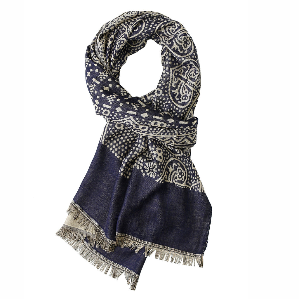 Cotton And Linen Yarn-dyed Scarf Short Beard Ethnic Style - image 4